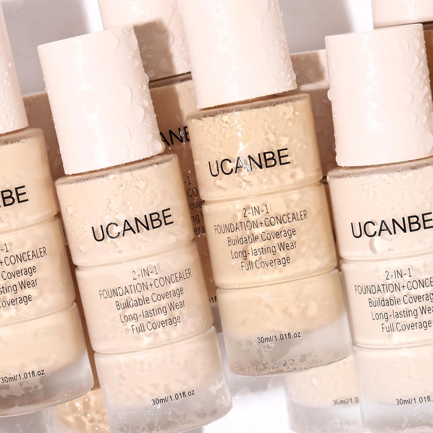 UCANBE Base líquida y corrector 2 en 1, juego de maquillaje de base...