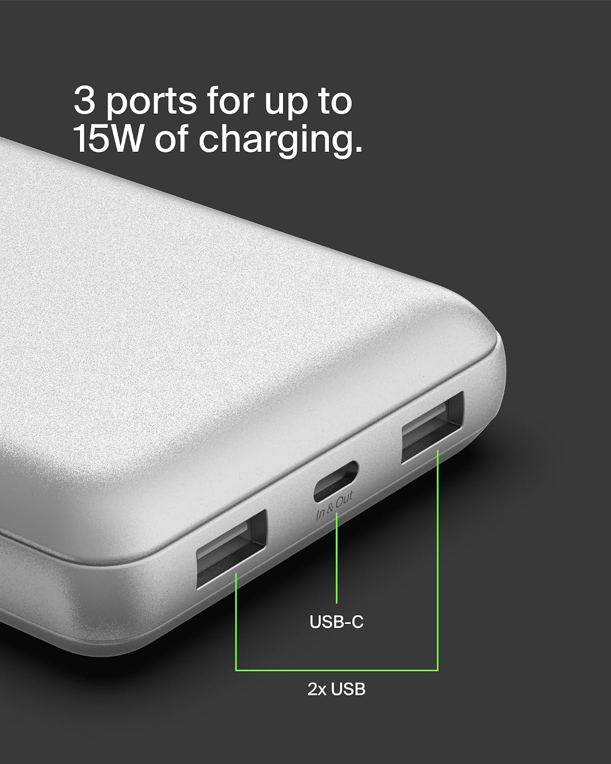 Belkin Cargador portátil, cargador de batería USB-C de 20000 mAh co...