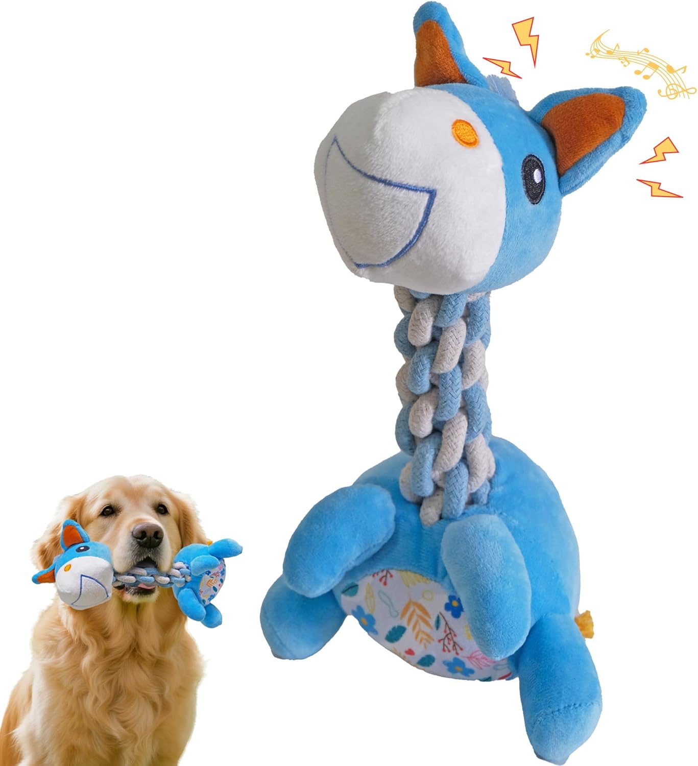 DSUMD Knots Twists Juguete para Perros, Juguete de Cuerda Chirriant...
