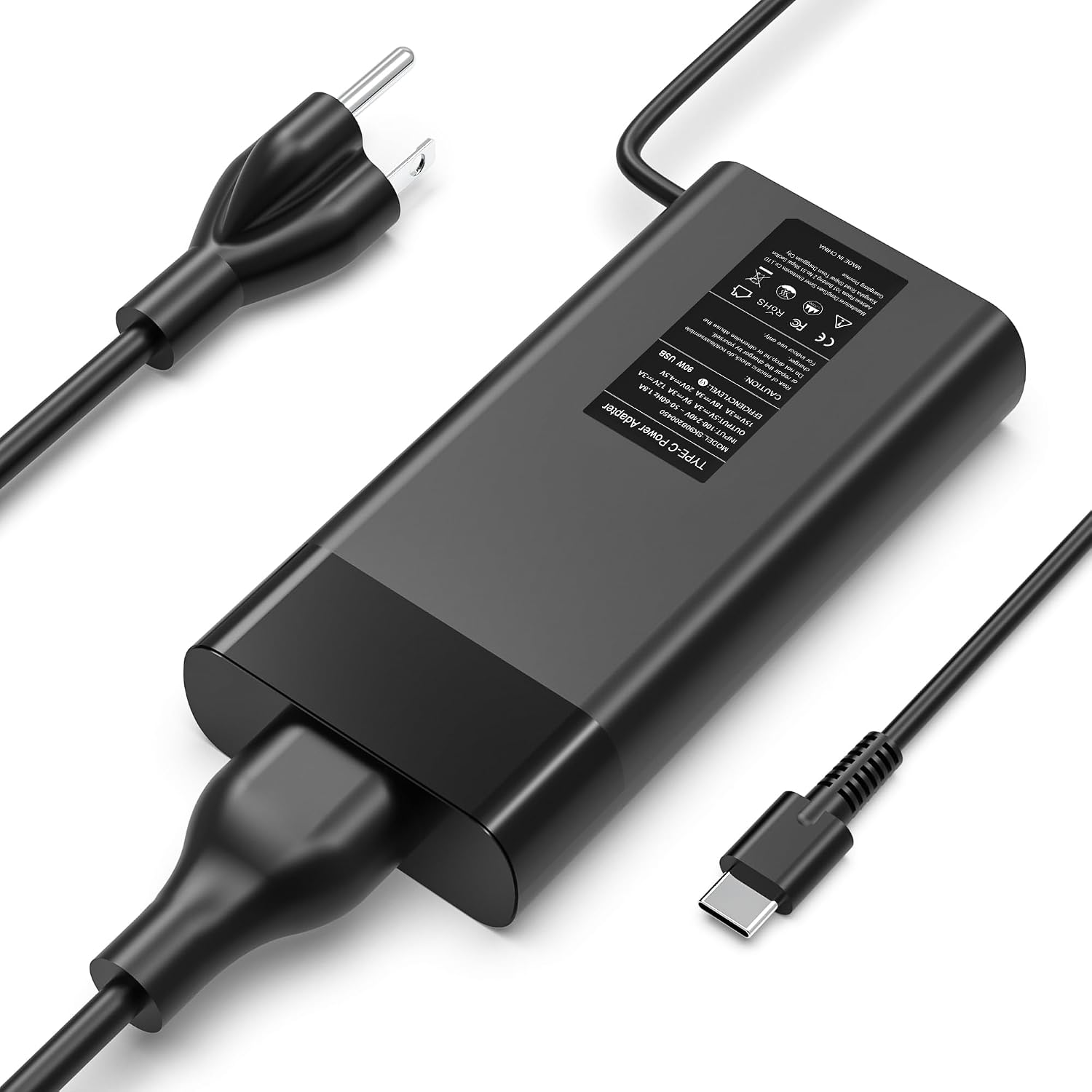 90W USB C Cargador portátil de reemplazo para HP Spectre x360 90414...