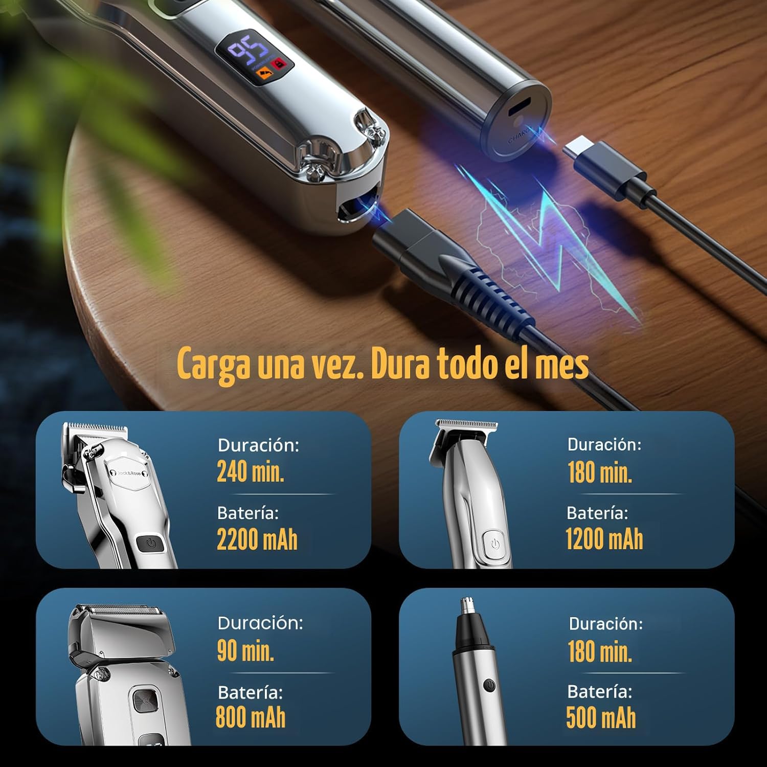 Jack &amp; Rose - Cortadora de pelo para hombres, kit profesional,...