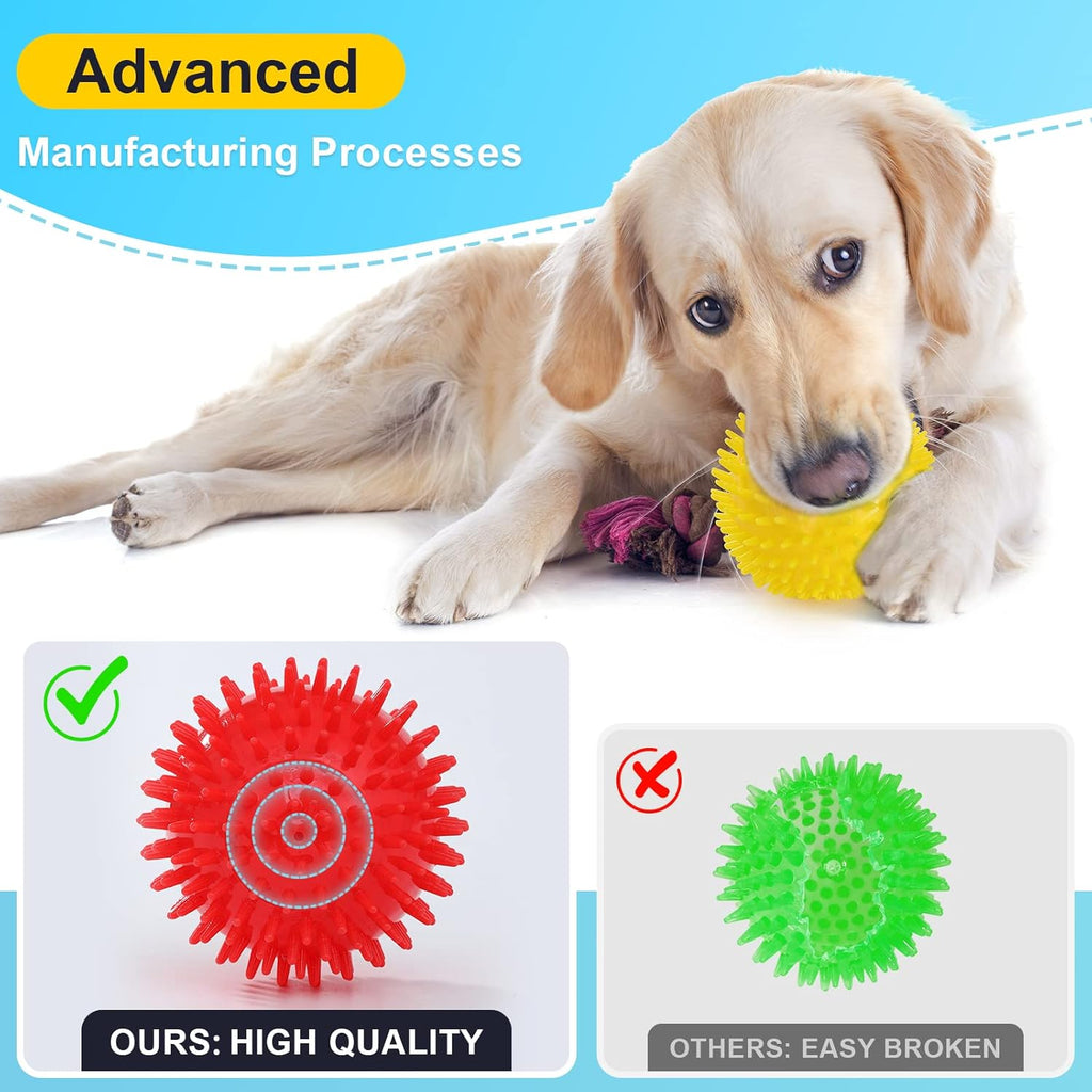 VITEVER 3 Colores 4.5\u201D Bolas de Masticación para Perros con So...