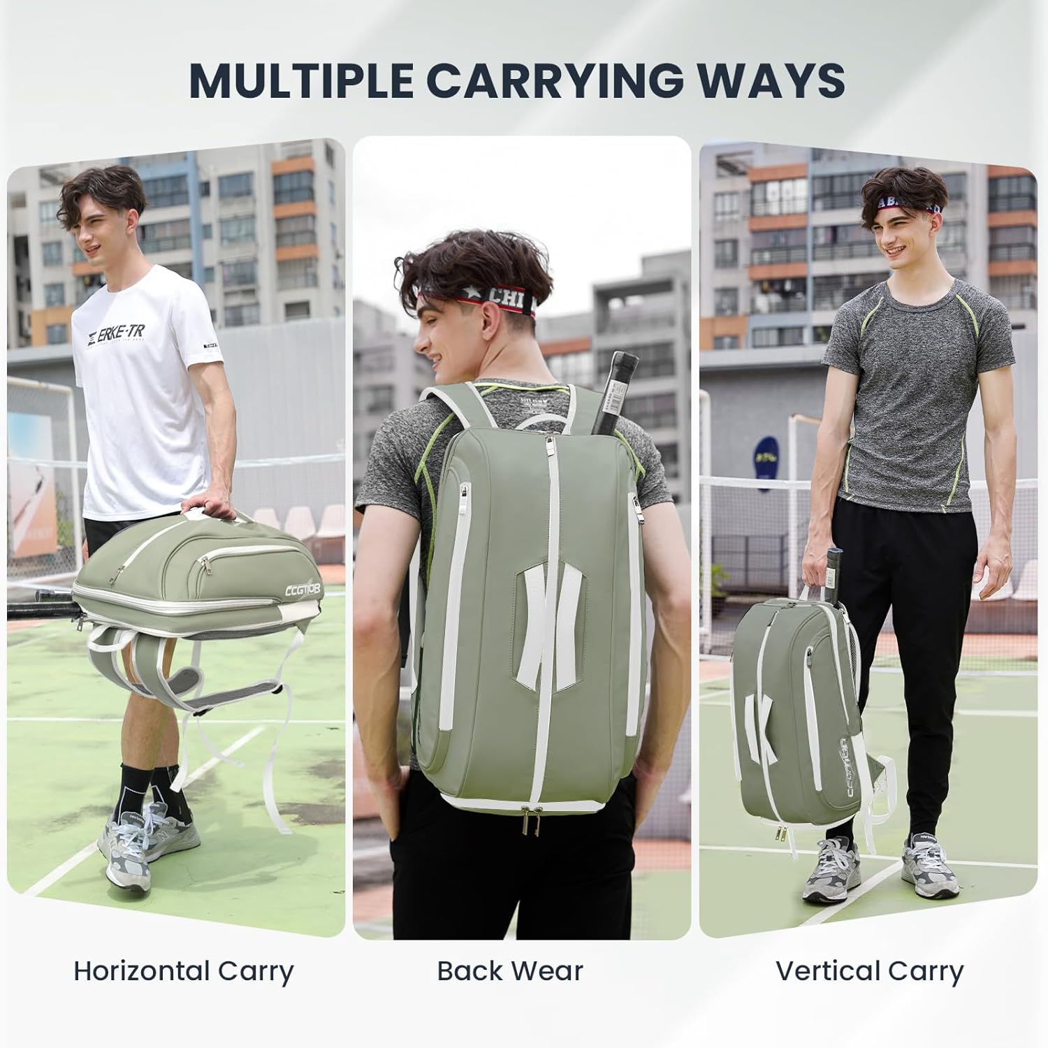 CCGTIOR Bolsa para Raqueta De Tenis Mochila Pickleball Padel con Co...