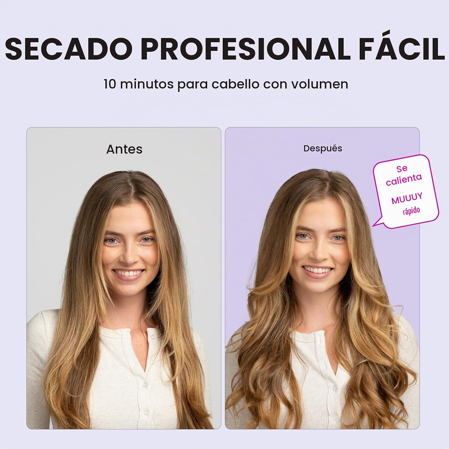 Wavytalk Cepillo Térmico Blowout Boost, Cepillo Redondo Calentado d...