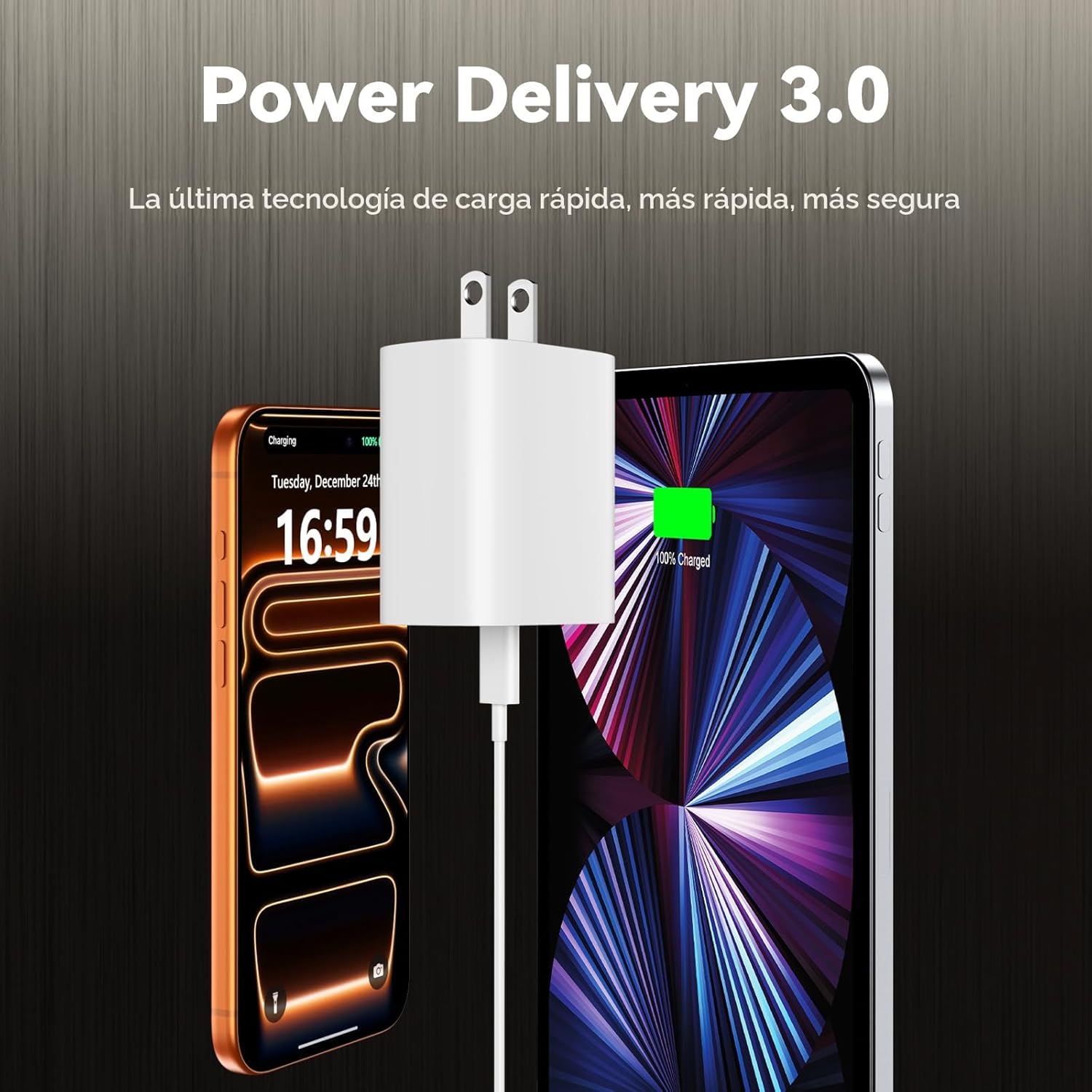 Cargador para iPhone 17, 16, 15, carga rápida, cable de carga USB C...