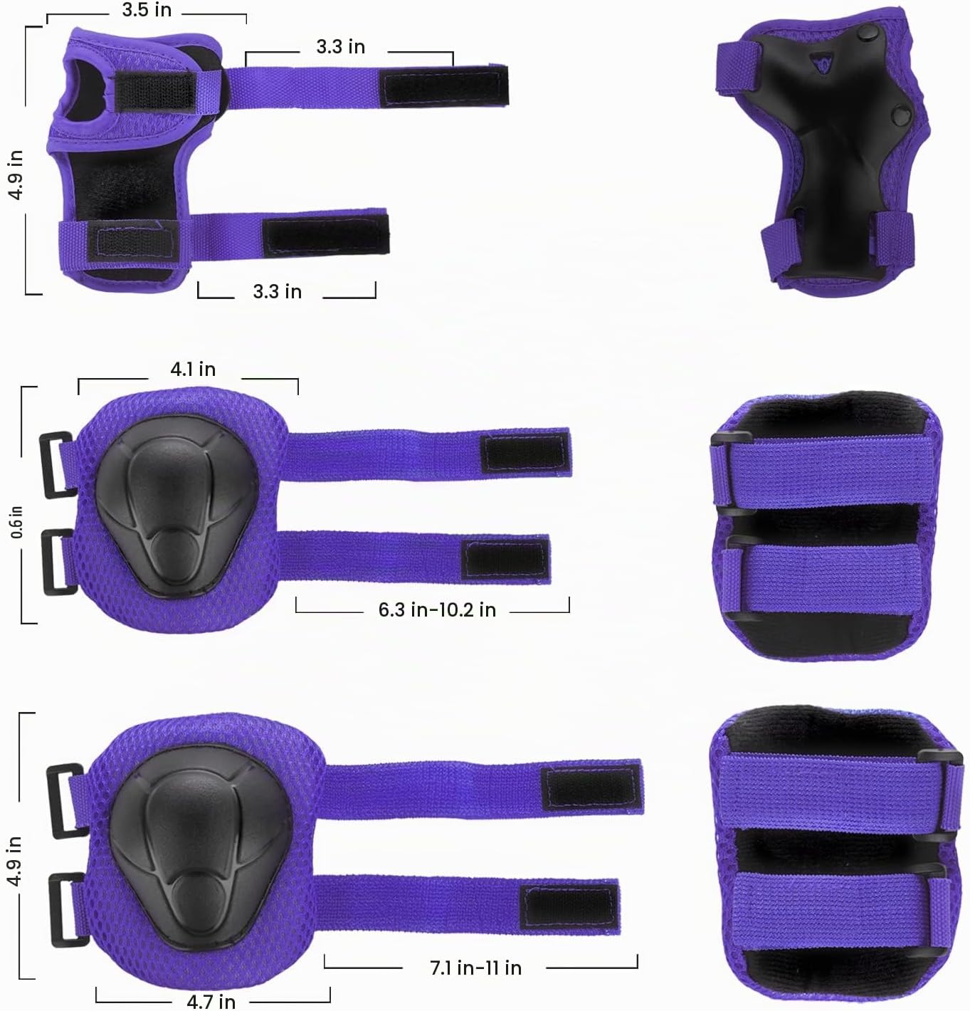 WayEee Juego de casco de bicicleta para niños, rodilleras, equipo d...