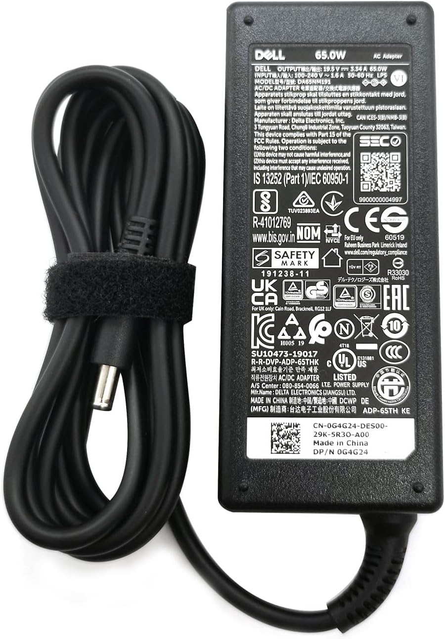 Dell Cargador portátil de 65W con punta de 4.5mm, Adaptador AC para...