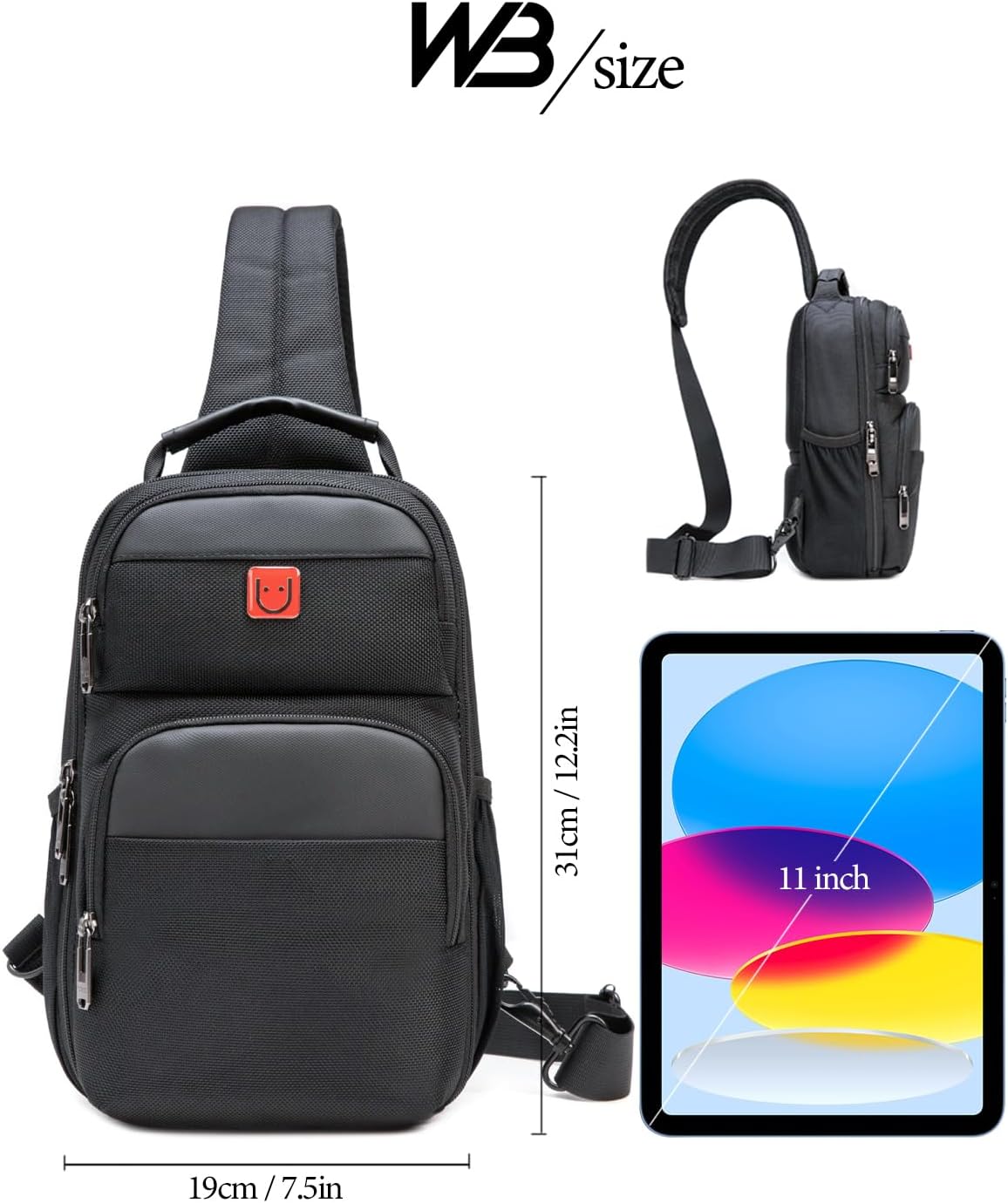 WHBIMGOOO Bandolera para hombre \u2013 Bolso bandolera de viaje peq...