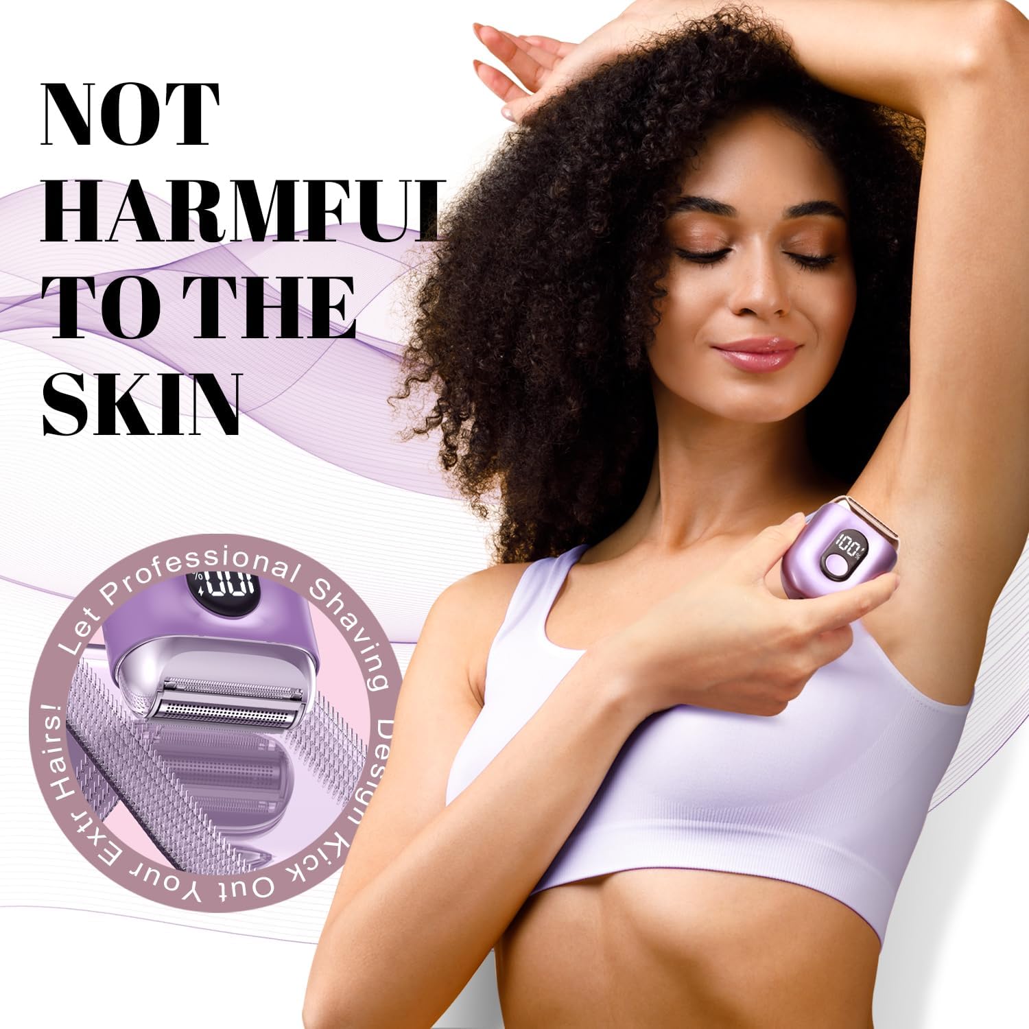Afeitadora eléctrica inalámbrica para mujer: mini maquinillas de af...