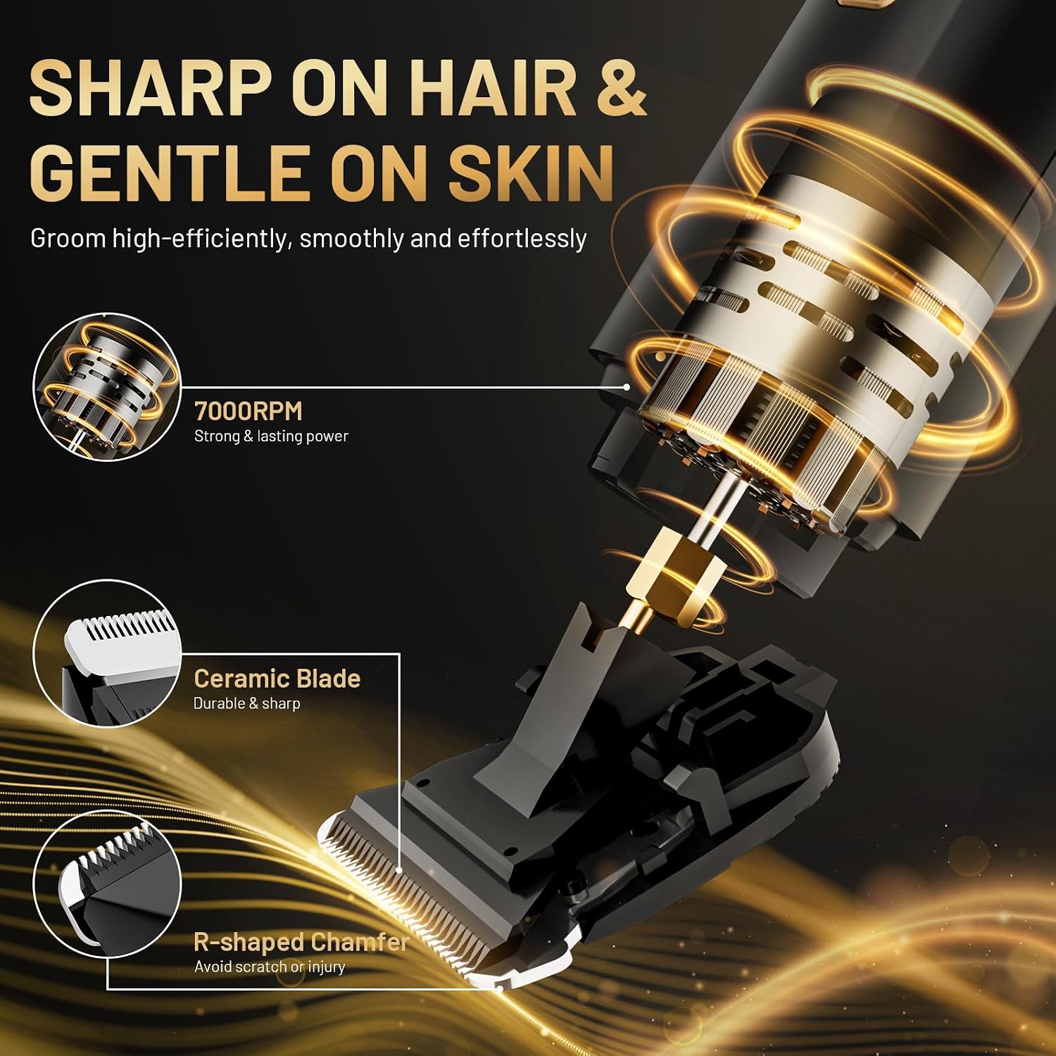Maquinilla de afeitar eléctrica para hombres, impermeable IPX7, par...