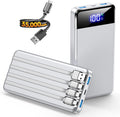Cargador portátil de 35000 mAh - Powerbank con 4 cables integrados,...