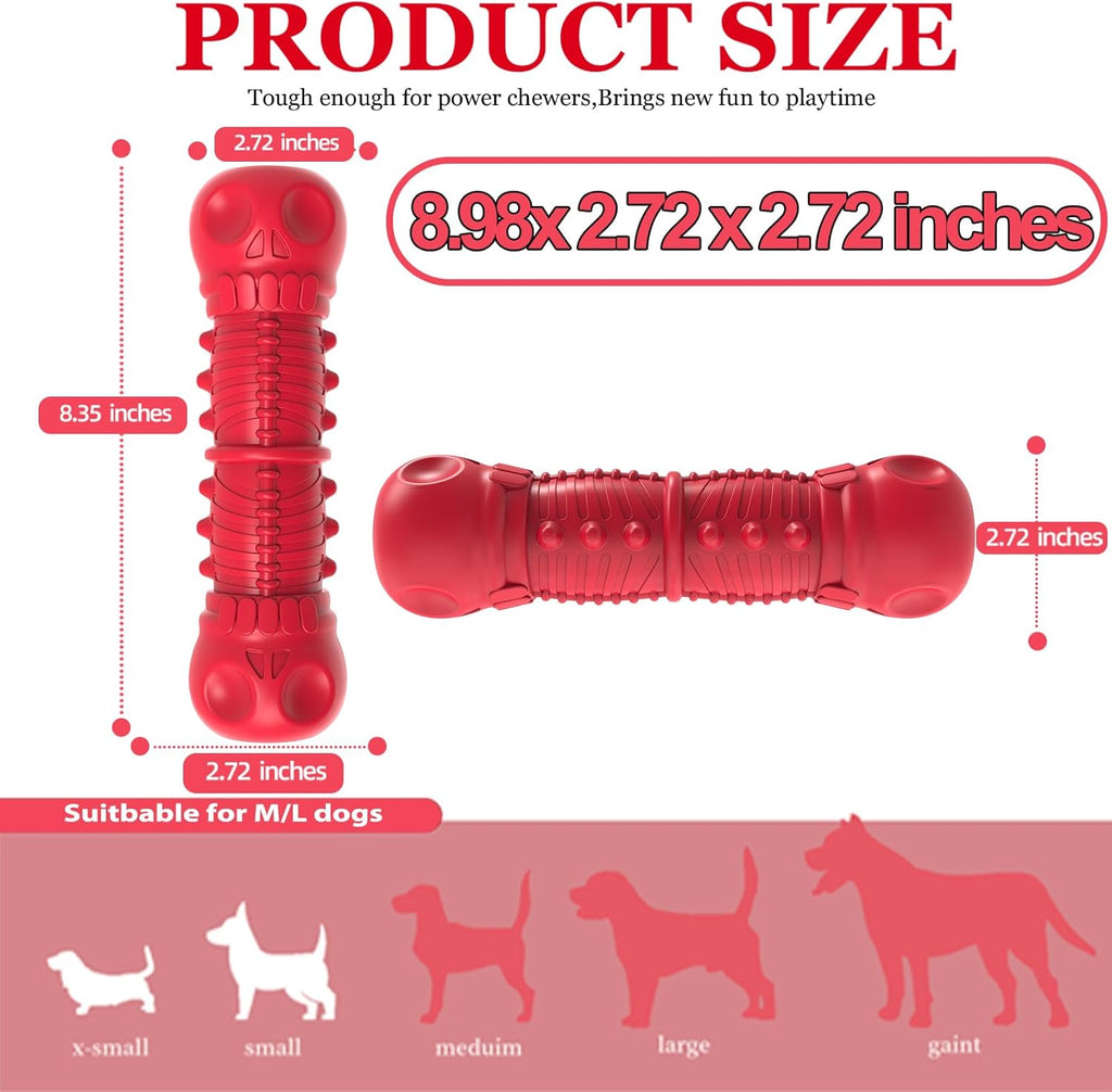 ZIKATON Juguetes chirriantes para perros masticadores agresivos, ju...