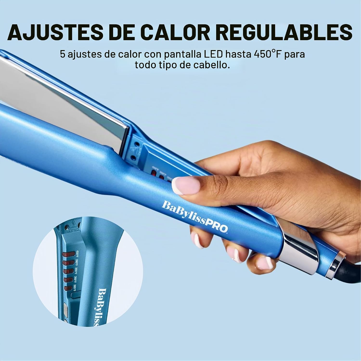 Plancha de pelo ultra elegante BabylissPRO Nano Titanium, plancha p...