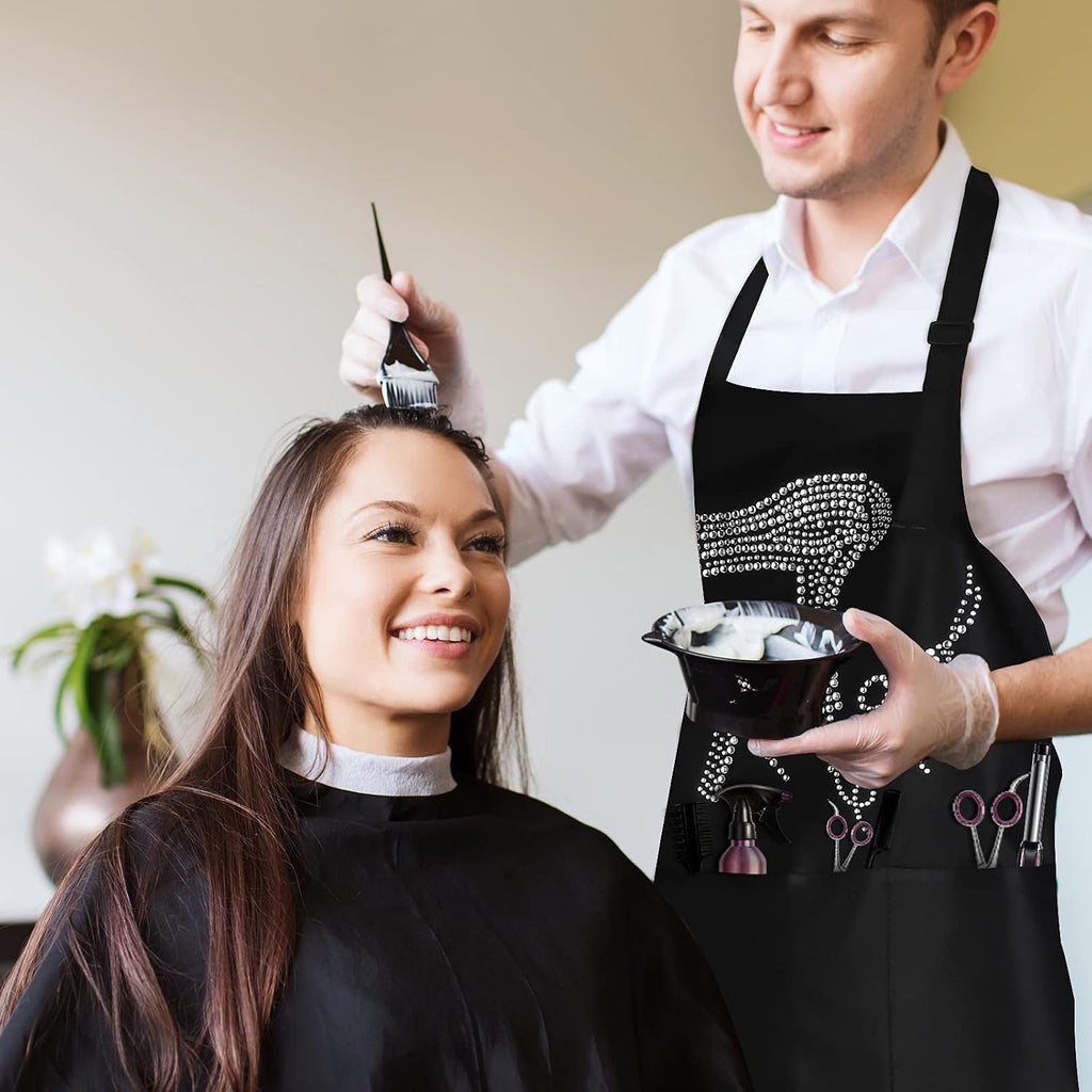 Coume 2 Piezas Delantal de Estilista de Cabello Delantal de Salón c...
