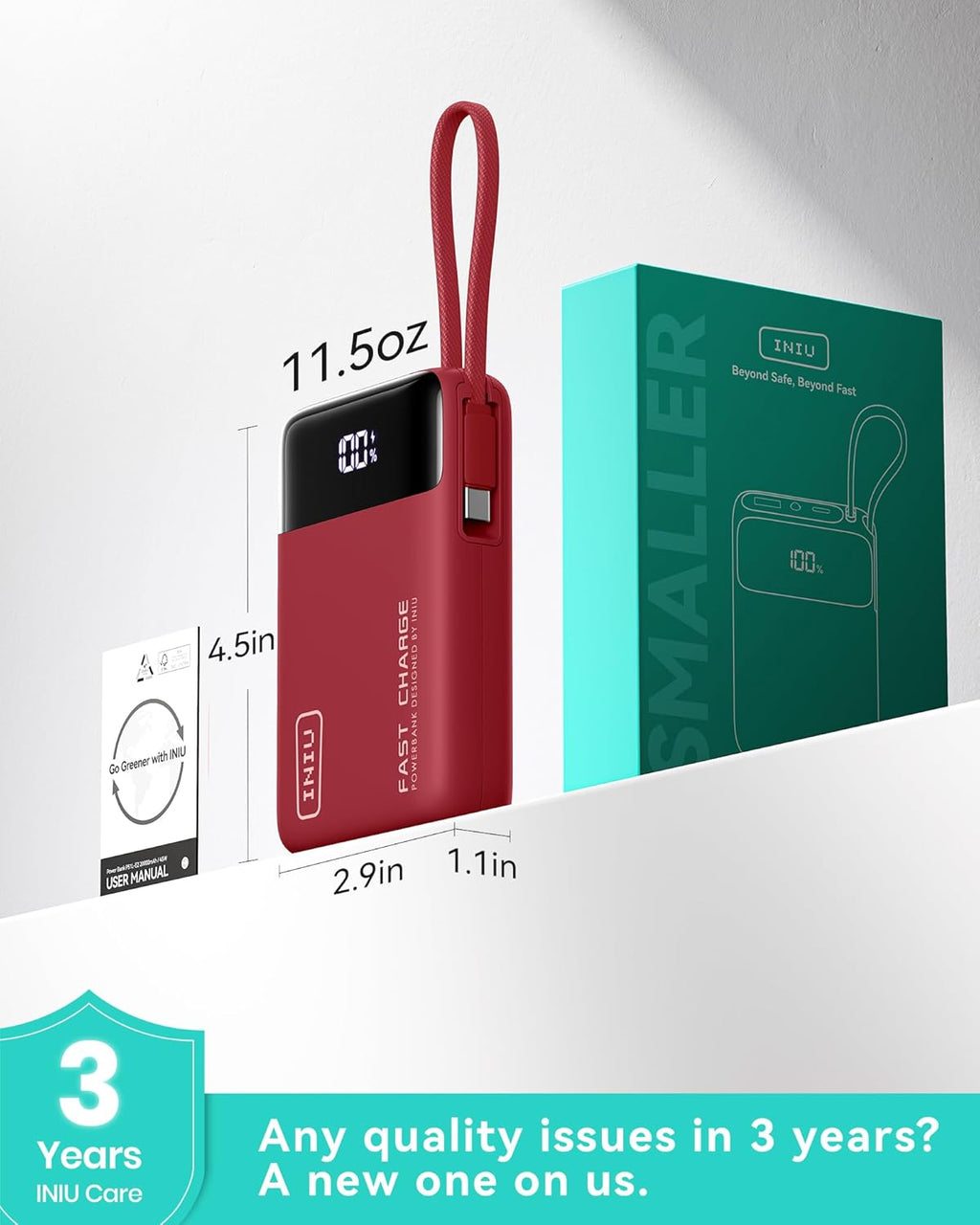 INIU Cargador portátil, batería externa compacta de 20000mAh con ca...