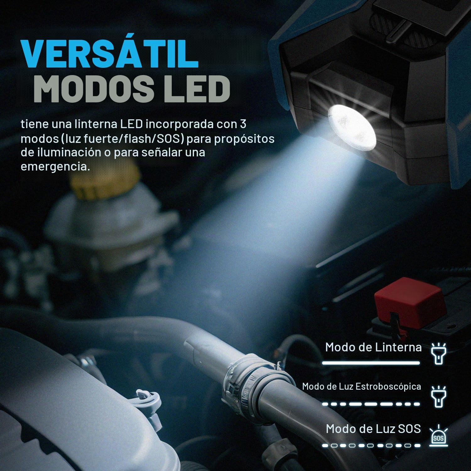 DNA MOTORING 12V 1500A 15000 mAh Arrancador de batería portátil par...