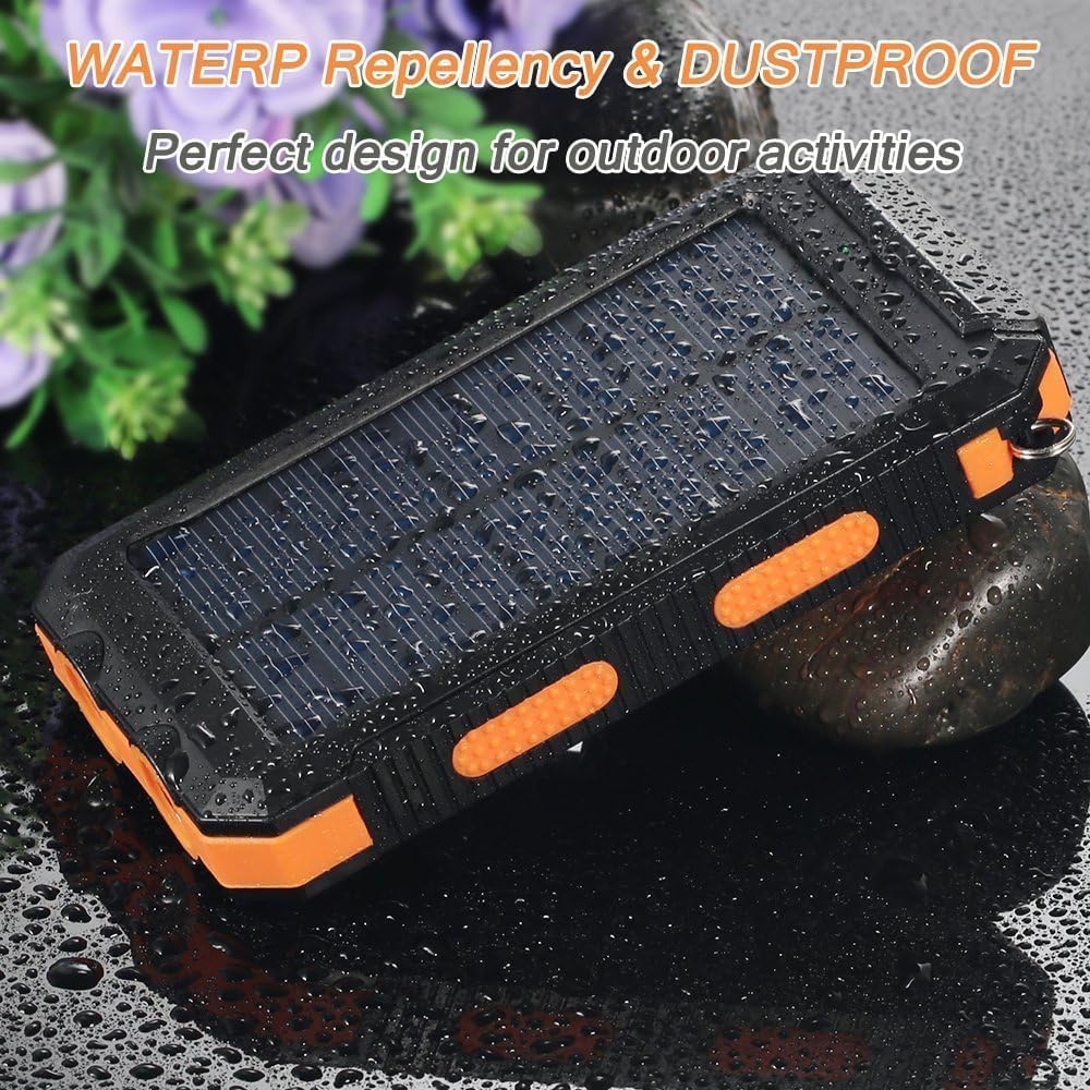 Cargador solar, 38800mAh portátil tipo C banco de energía solar par...