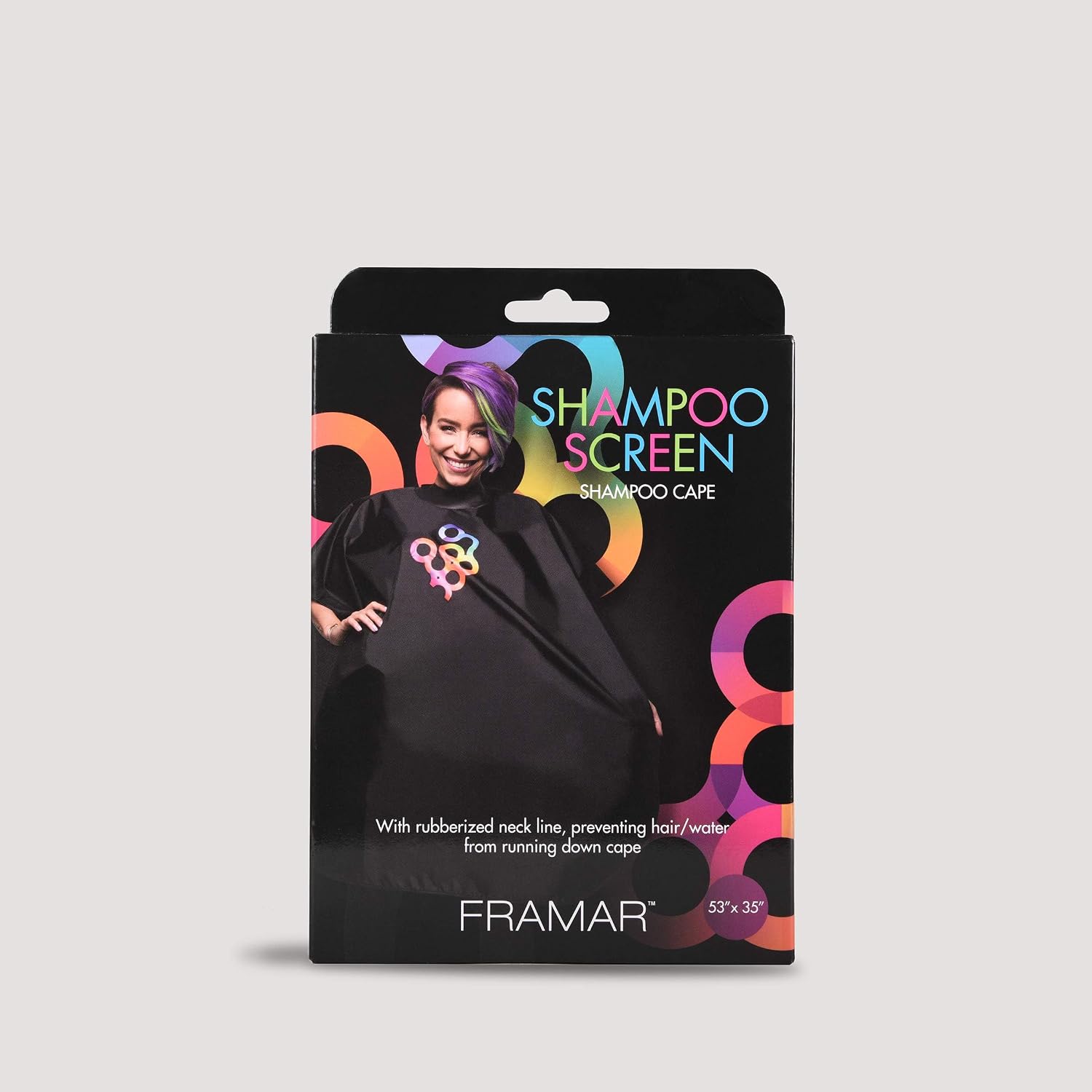 FRAMAR Capa negra de salón \u2013 Capa de champú para el cabello, c...