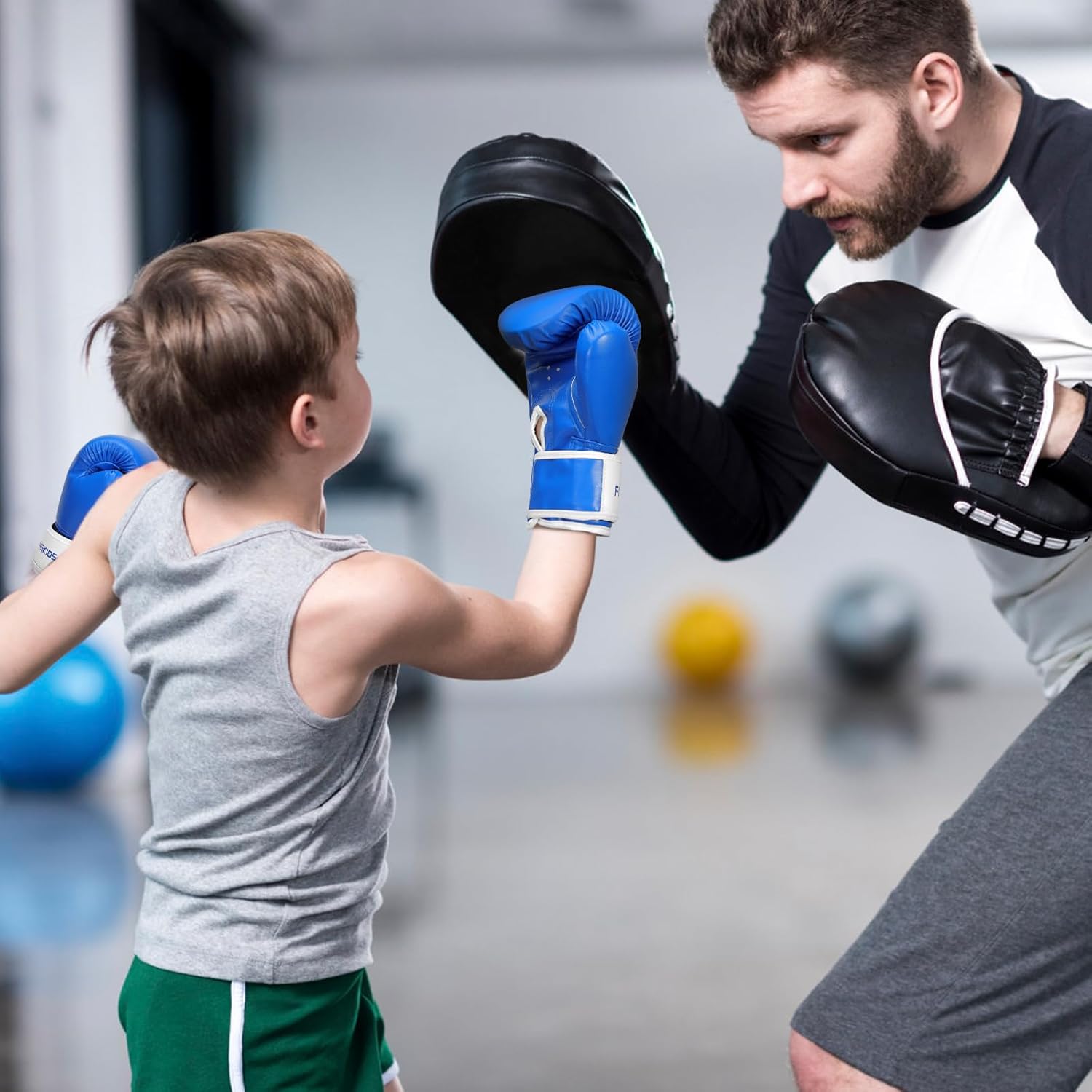 Guantes de boxeo para niños y niñas, guantes de entrenamiento de bo...