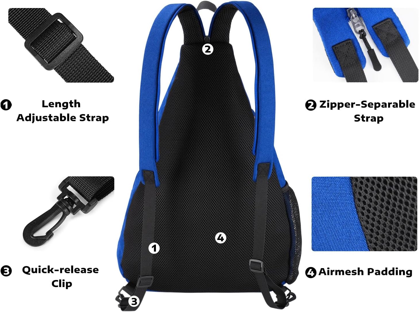 A11N SPORTS Bolsa de Pickleball, Bandolera Reversible con Correa Cr...