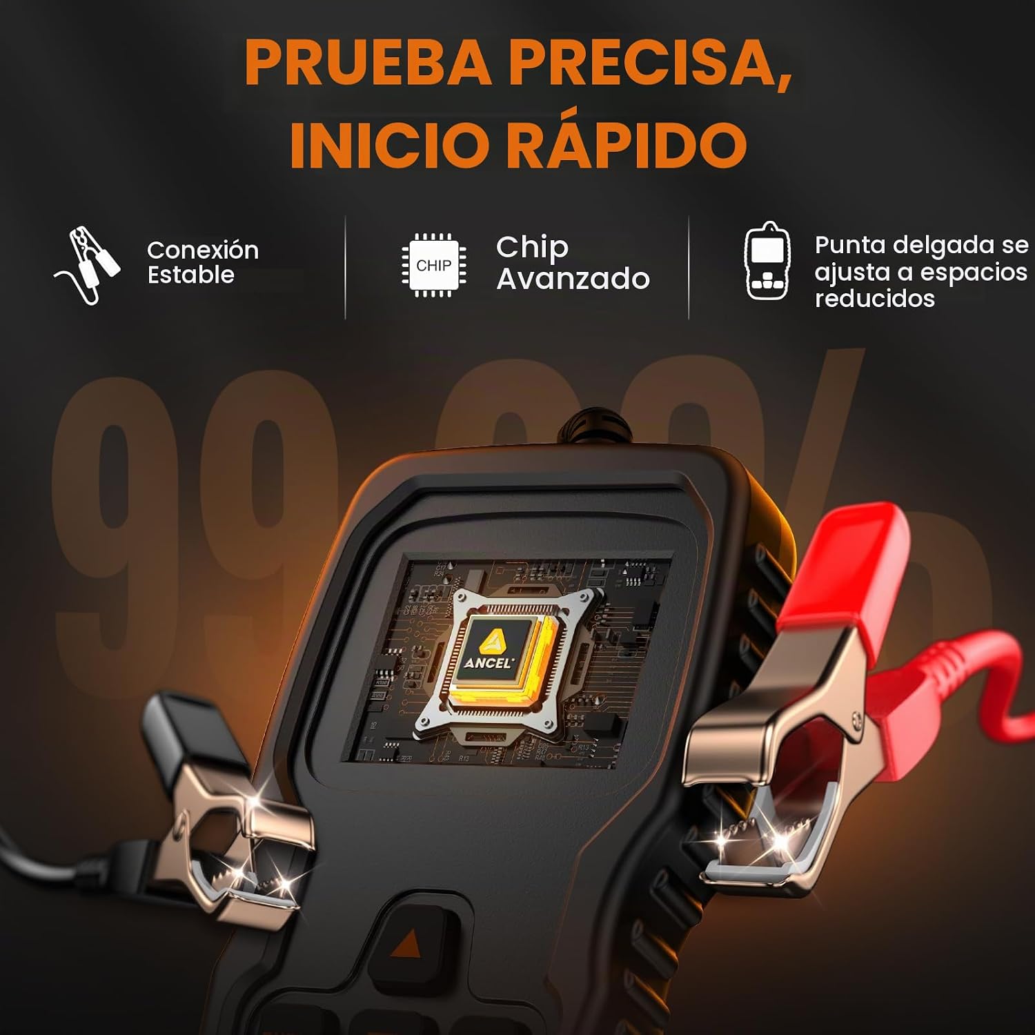 ANCEL BT310 - Probador de batería de coche de 12 V 24 V, probador d...