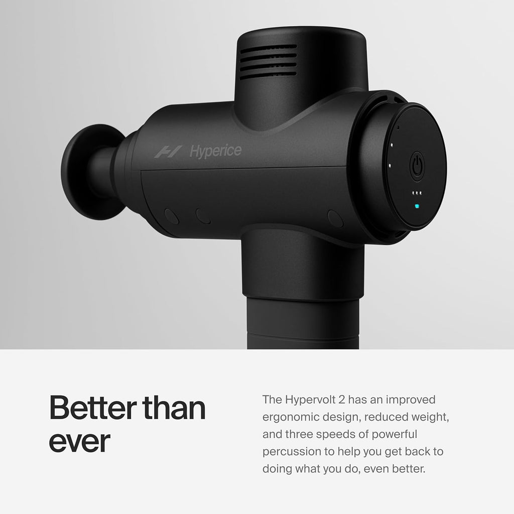 Hyperice Hypervolt 2 Black - Con tecnología Quiet Glide, pistola de...
