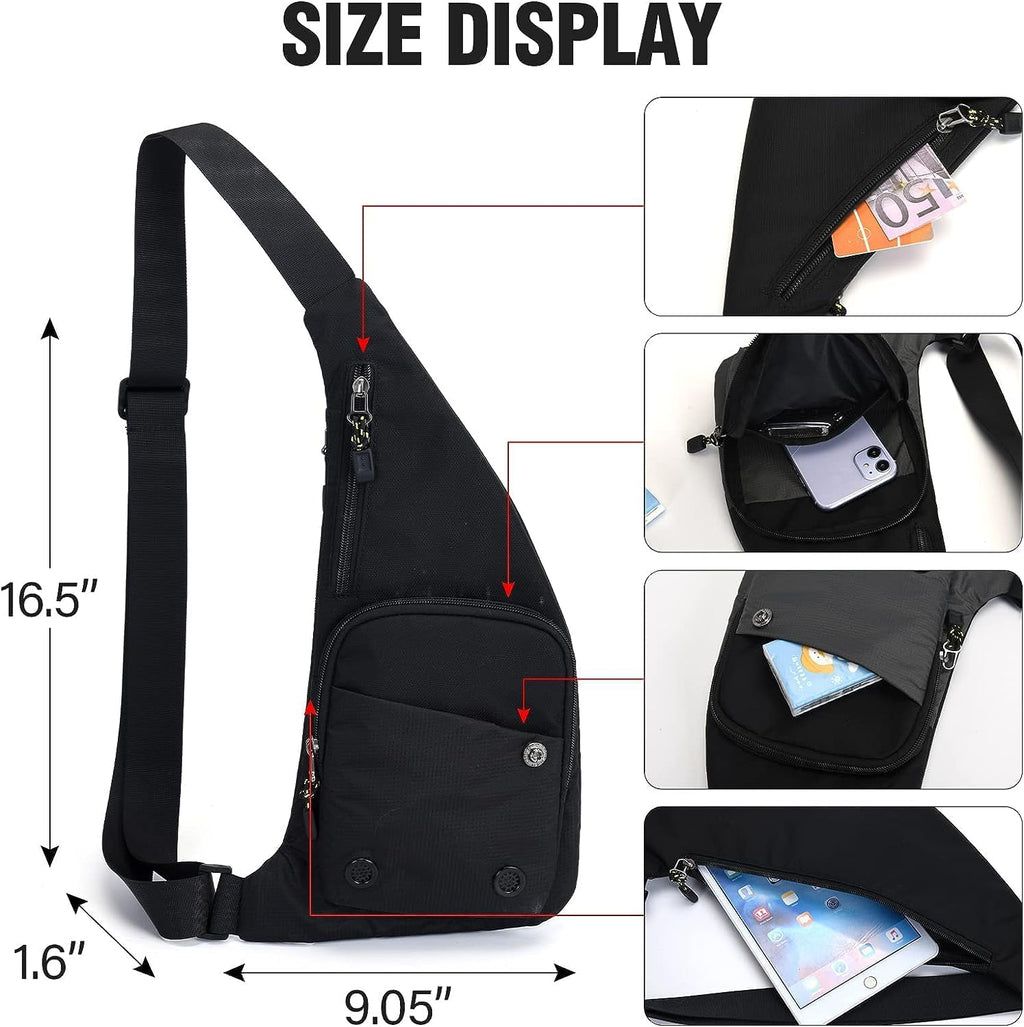 Peicees Bolso Bandolera Impermeable Bolsa Cruzada Para Hombres Moch...