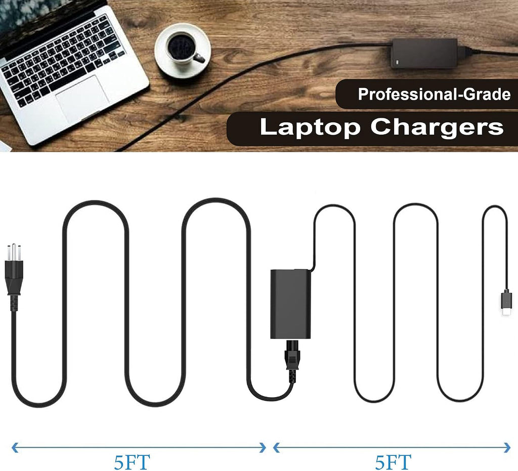 Cargador USB C para portátil de 90 W compatible con HP Spectre X360...