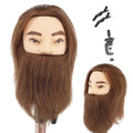Cabeza de maniquí masculino con cabello humano de 12 pulgadas, cabe...