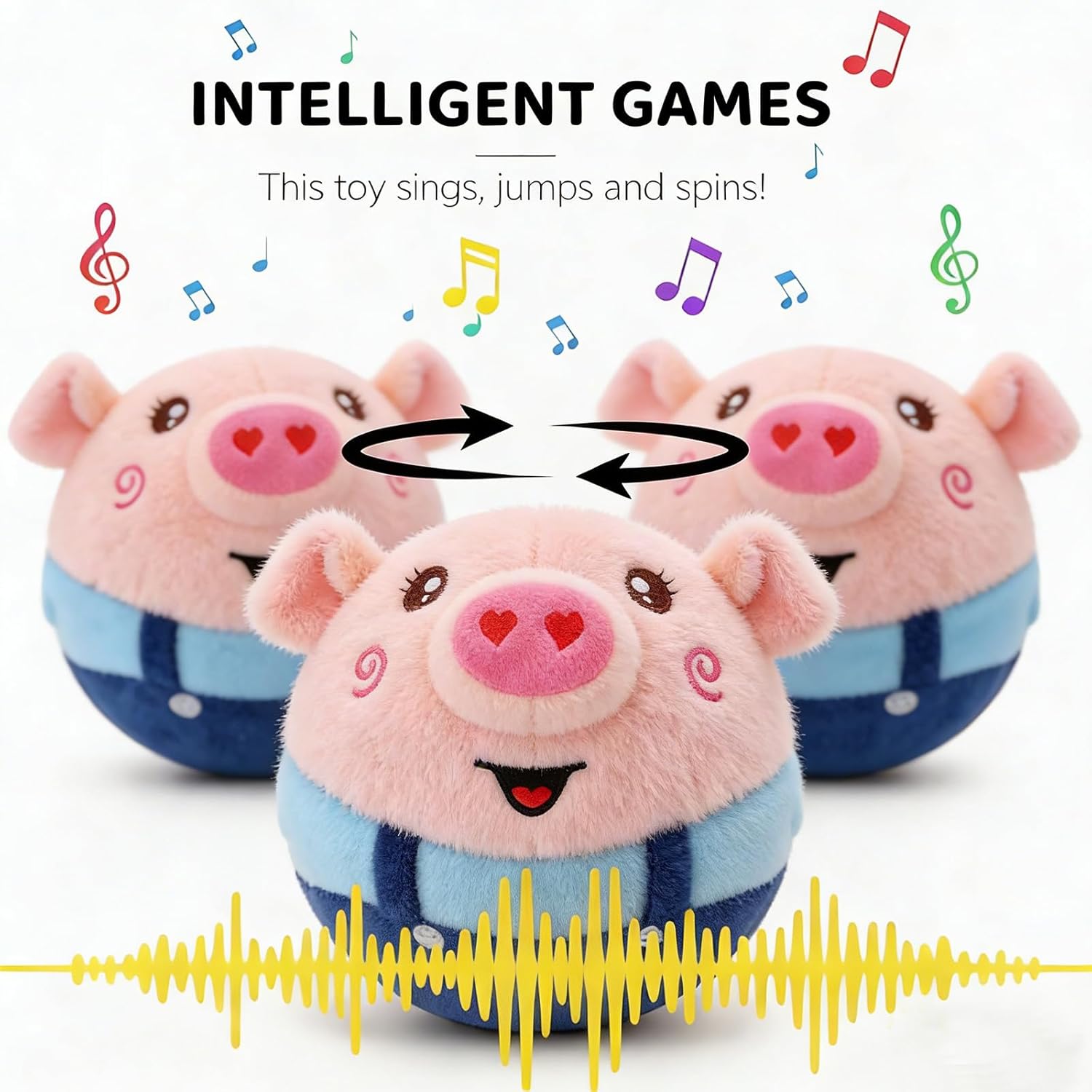 Juguetes interactivos para perros, juguete de peluche activo para m...