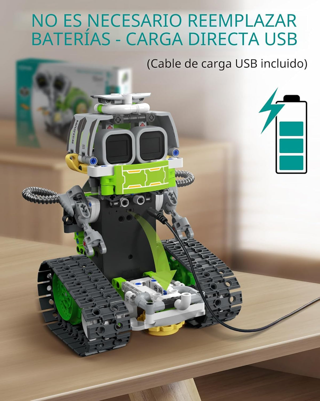Opmind Juego de construcción de juguetes de robot STEM AI 5 en 1, 4...