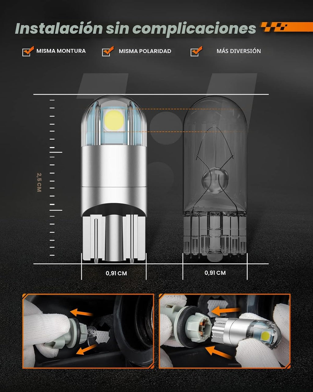 SEALIGHT 194 - Bombilla LED de 6000 K, color blanco, para placa de...