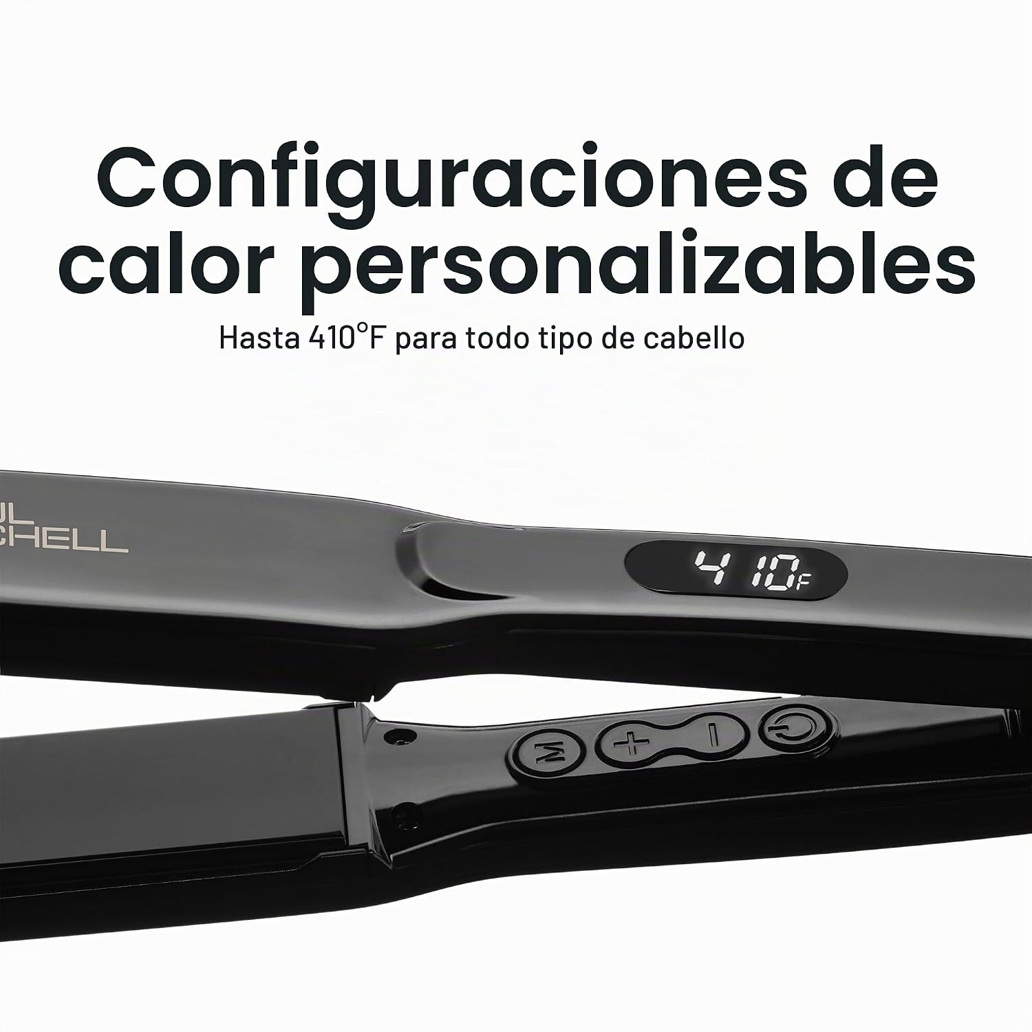 Plancha alisadora de cerámica Paul Mitchell Smooth+, ajustes de cal...