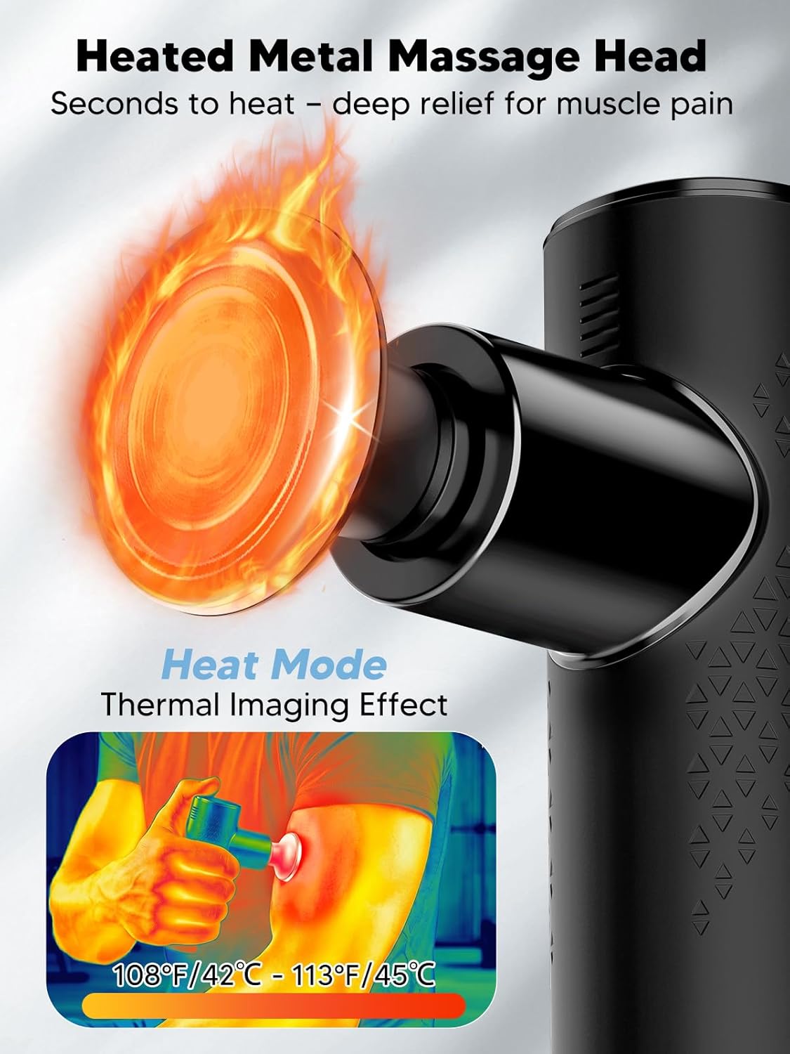 LOFTILLA Massage Gun Mini with Heat Deep Tissue, 6 Speeds Powerful...