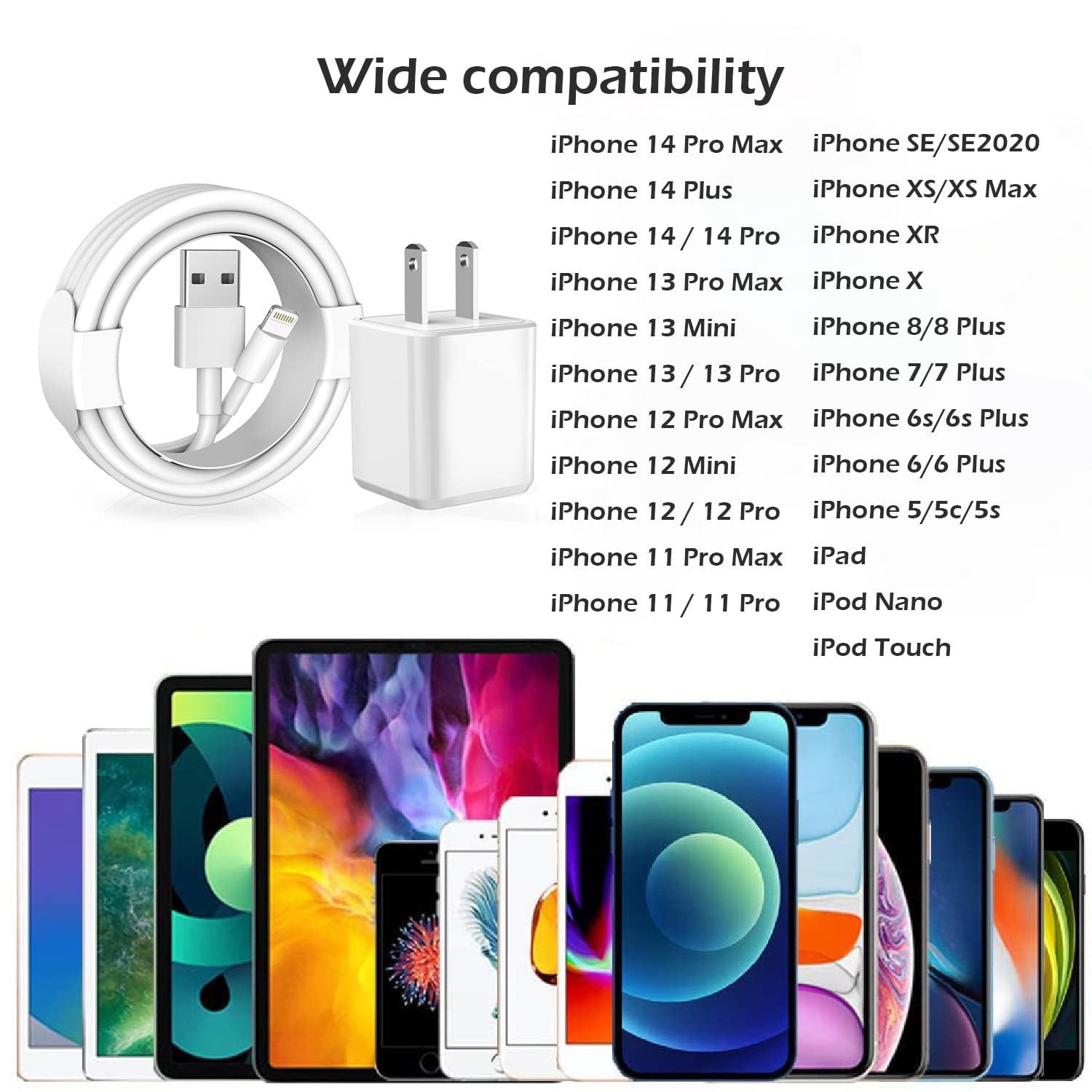 Carga para cargador de iPhone [certificado MFi de Apple] Paquete de...