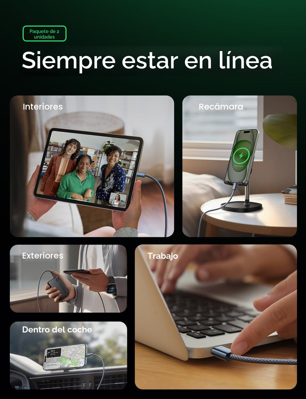 LISEN para Apple iPad Cargador de Carga Rápida 240W Cable USB C par...