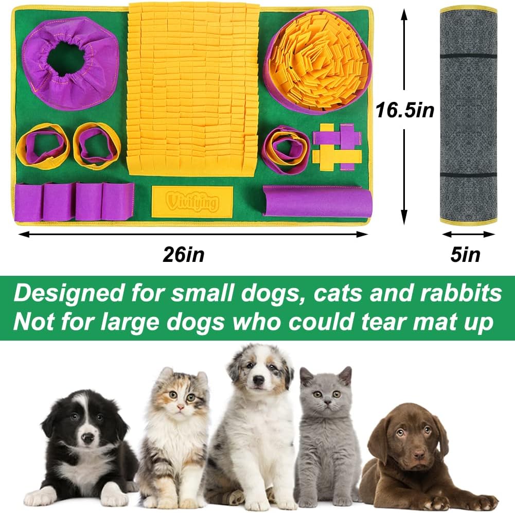 Vivifying Alfombrilla de olfateo para perros, juguetes interactivos...