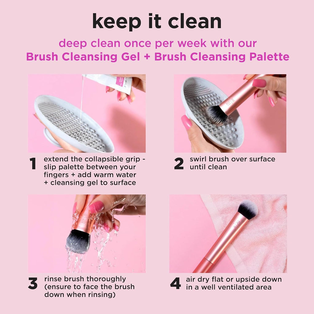 Real Techniques Juego de 9 brochas de maquillaje Au Naturale para s...