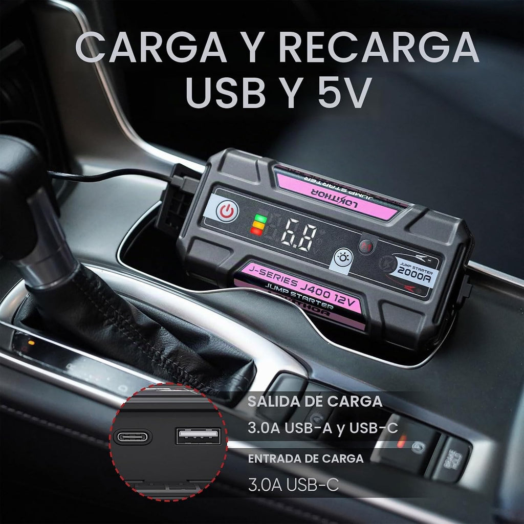 LOKITHOR Arrancador J400 con tecnología ConnectMax, arrancador de b...