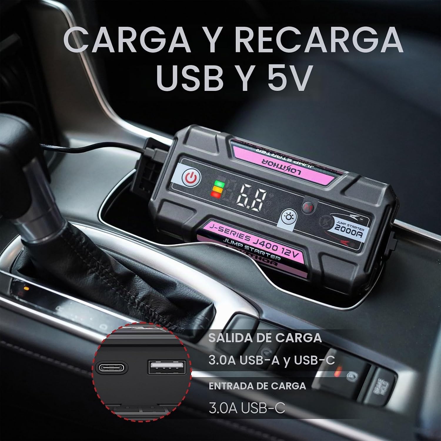 LOKITHOR Arrancador J400 con tecnología ConnectMax, arrancador de b...