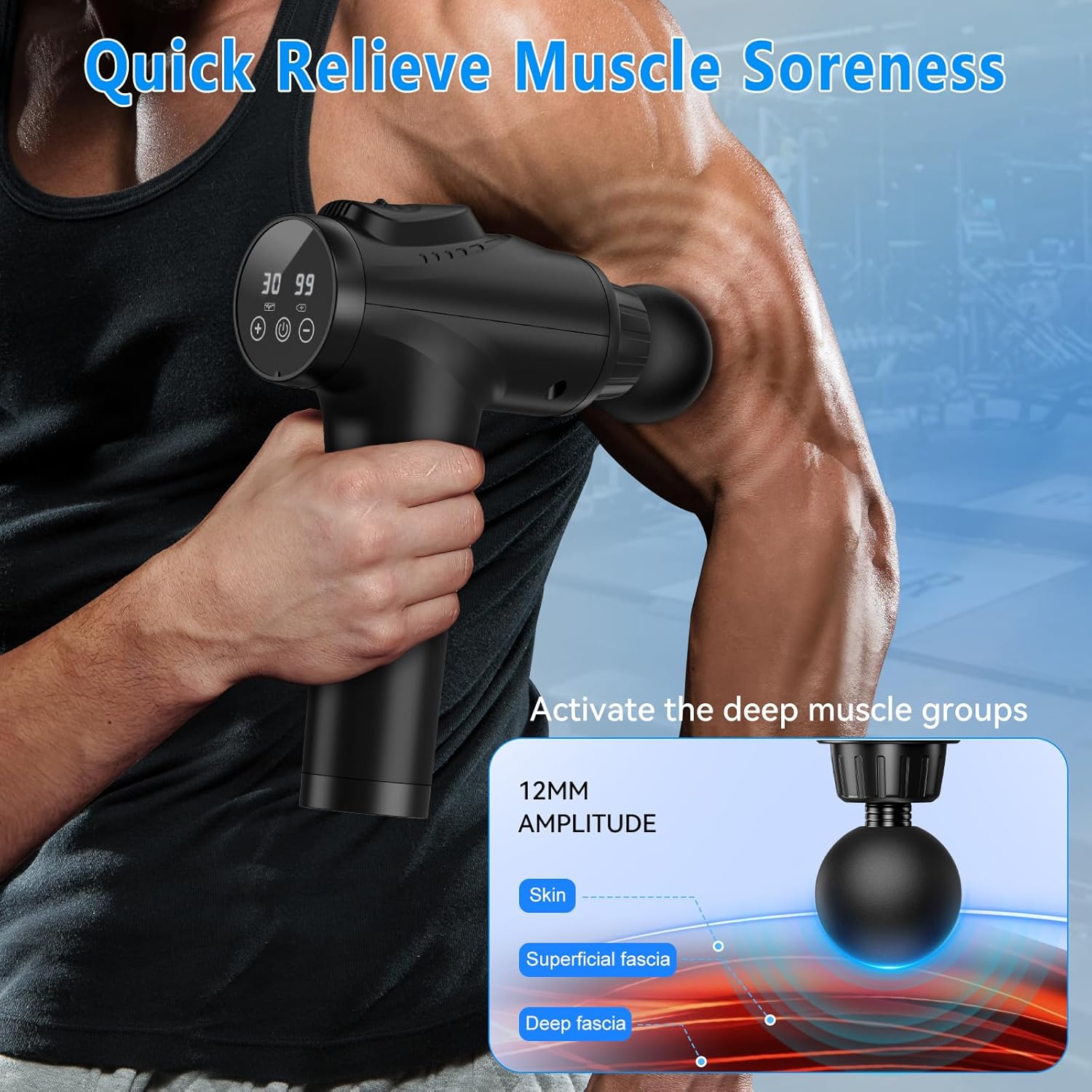 APHERMA Pistola de masaje, pistola de masaje muscular para atletas,...