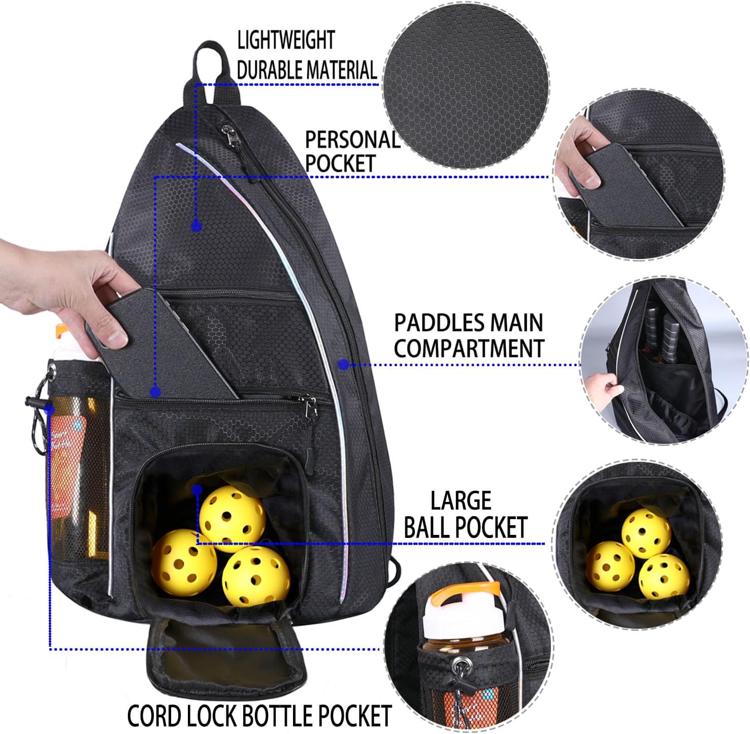 LLYWCM Bolsa de pickleball \u2013 Bolsas de pickleball para mujeres...