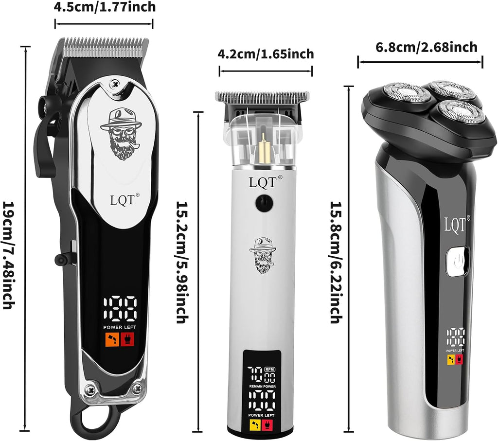 LQT Kit de peluquero profesional para hombres, cortadora de pelo in...