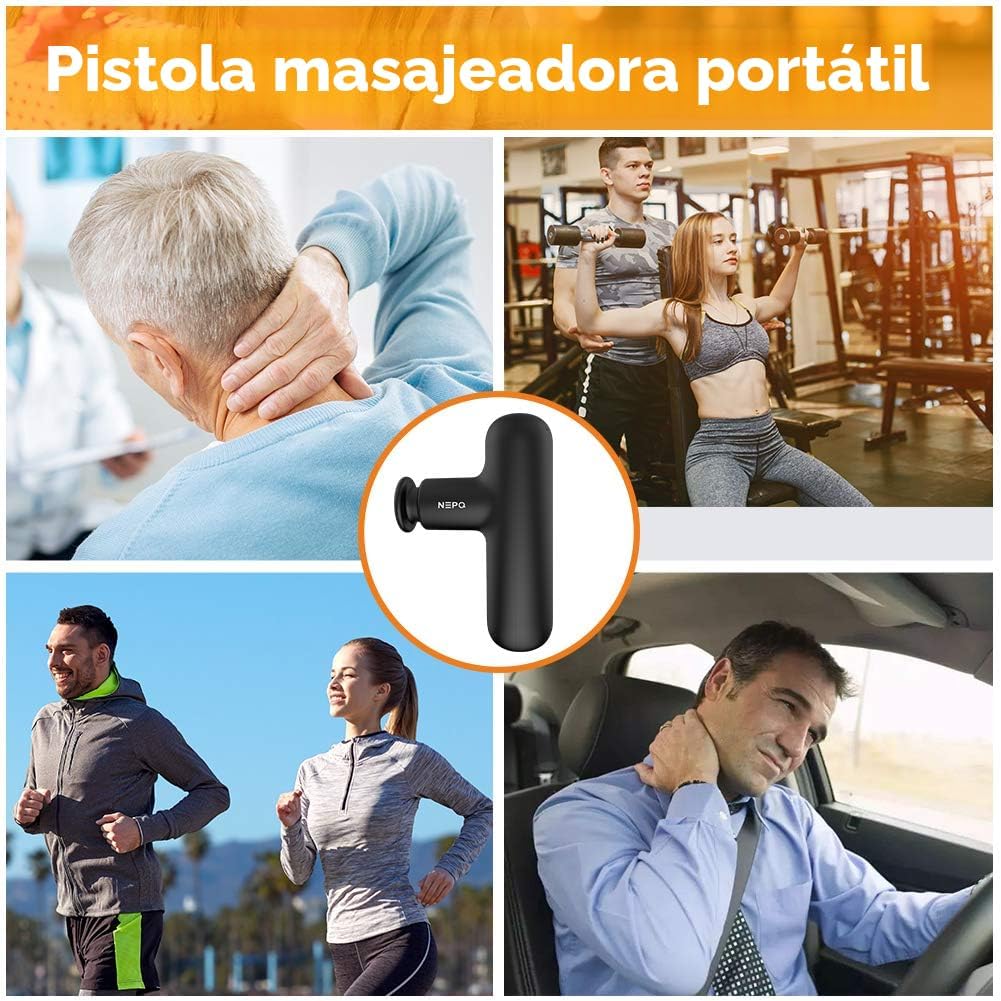 NEPQ Mini Pistola de Masaje, Potente Pistola de Percusión de Tejido...