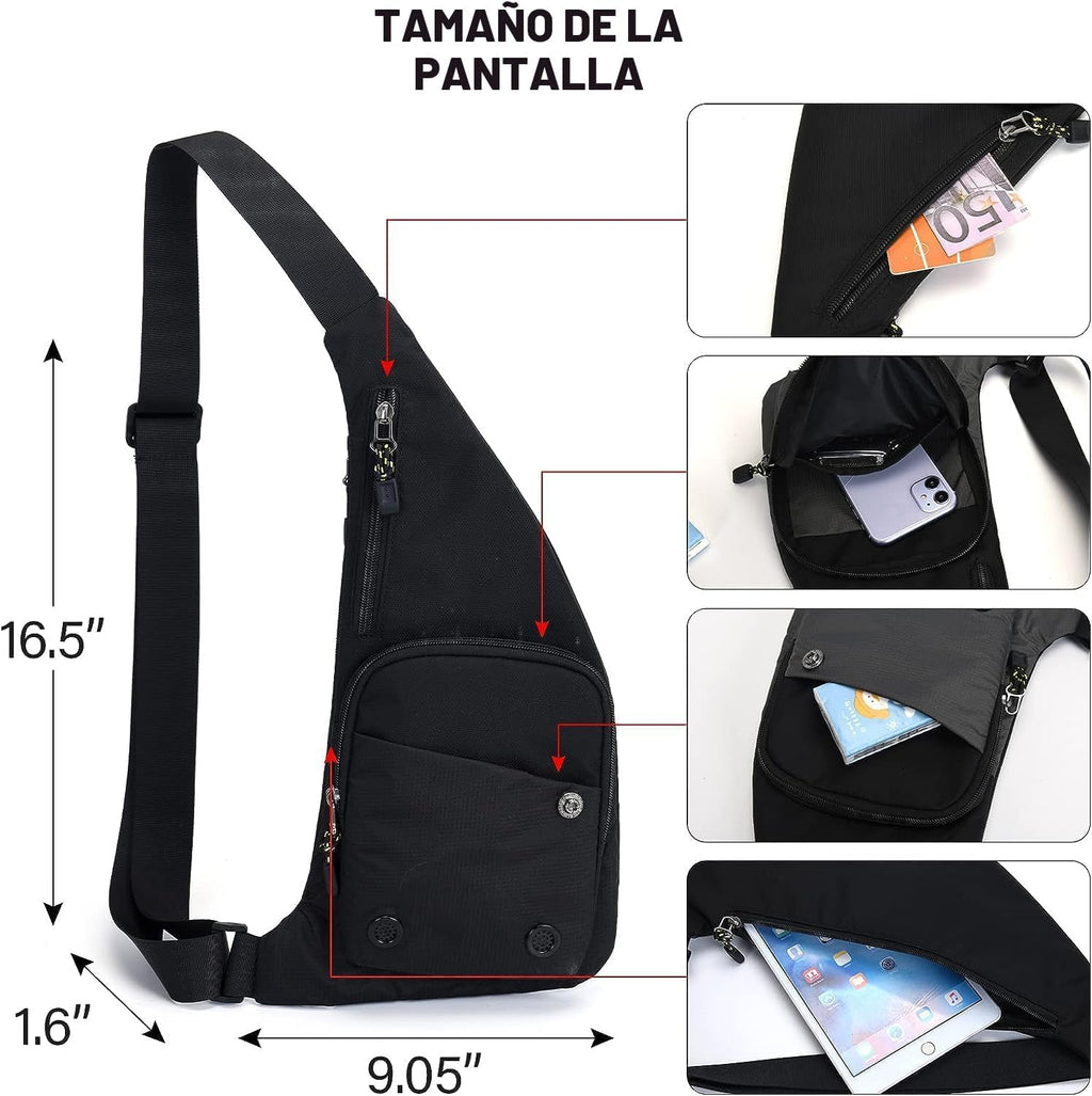 Peicees Bolso Bandolera Impermeable Bolsa Cruzada Para Hombres Moch...