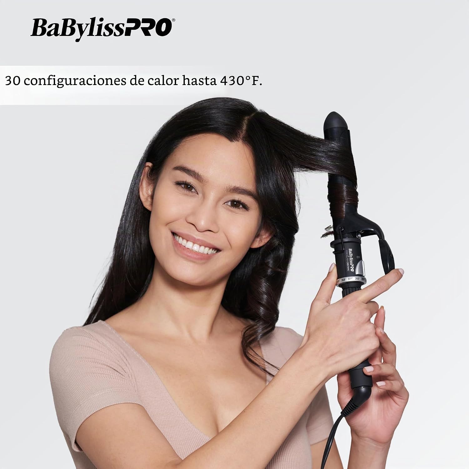 BaByliss Pro Rizador de resorte de cerámica porcelana profesional p...