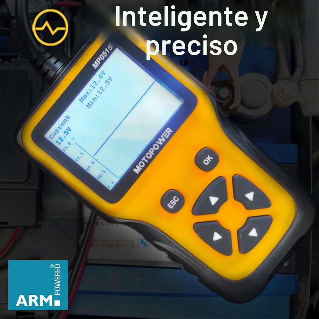 MOTOPOWER MP0515A 12V Probador de batería de coche Automotriz 100-2...