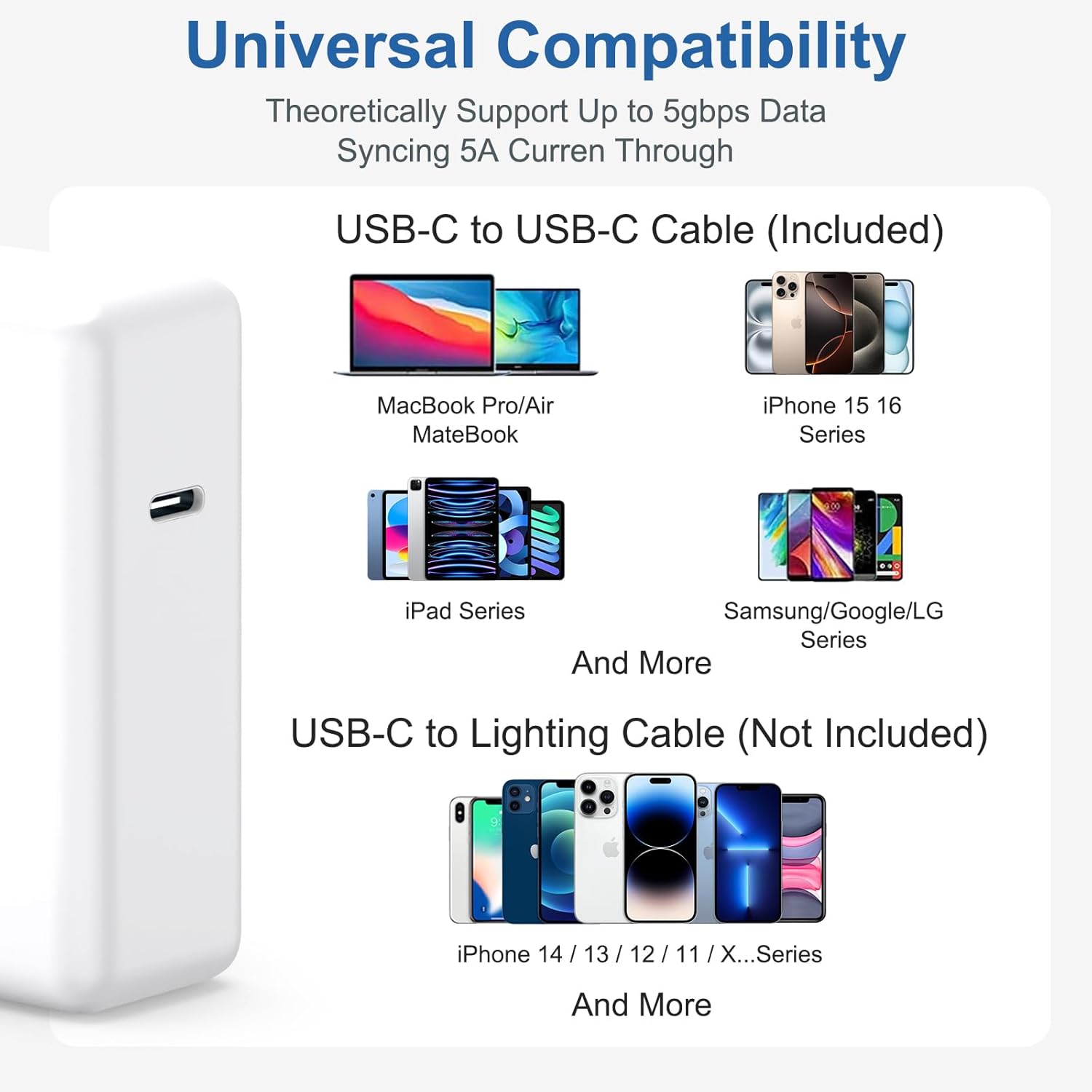 Cargador de aire Mac Book Pro de 10 pies, cable de carga largo tipo...