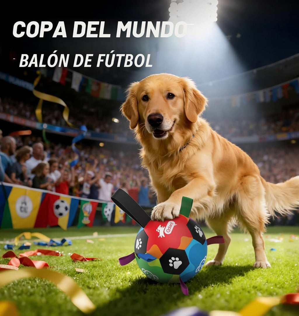 QDAN Juguetes para perros, pelotas duraderas para perros con correa...