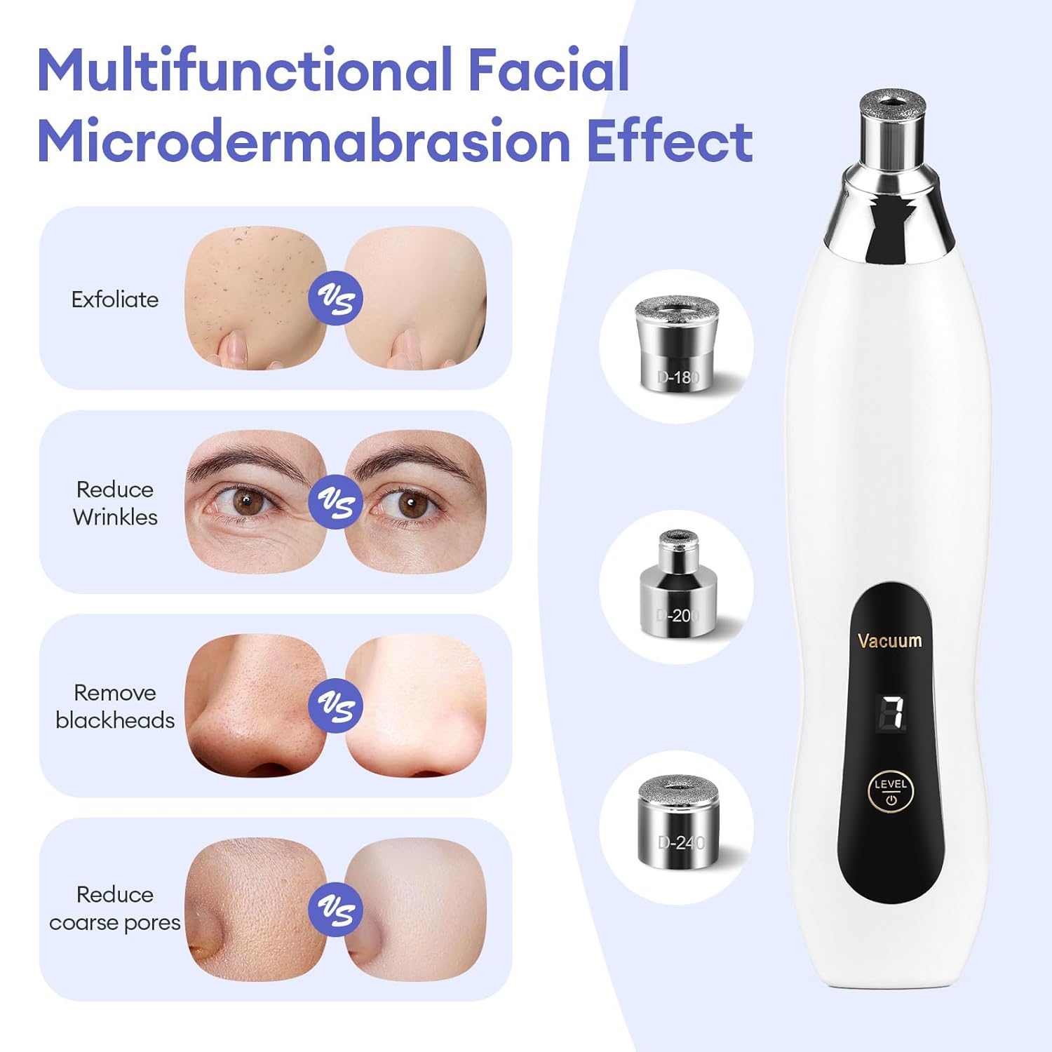 Máquina de microdermoabrasión de diamante, 7 modos de succión, máqu...